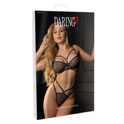 DARING Intimates Ensemble Soutien-Gorge String Fishnet Noir